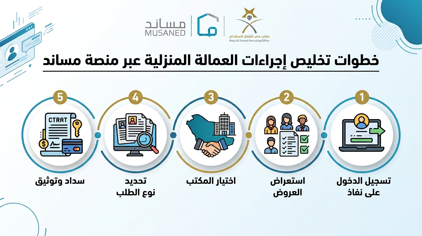 خطوات تخليص إجراءات العمالة المنزلية عبر منصة مساند